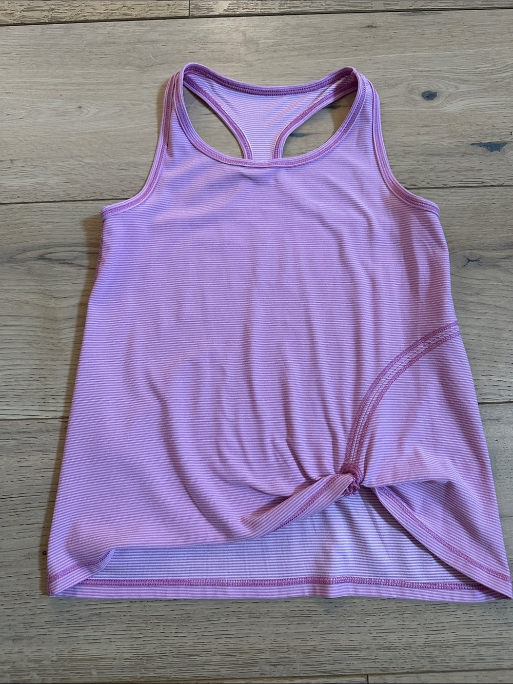 all in motion Lavender Racerback Tank with Side Knot